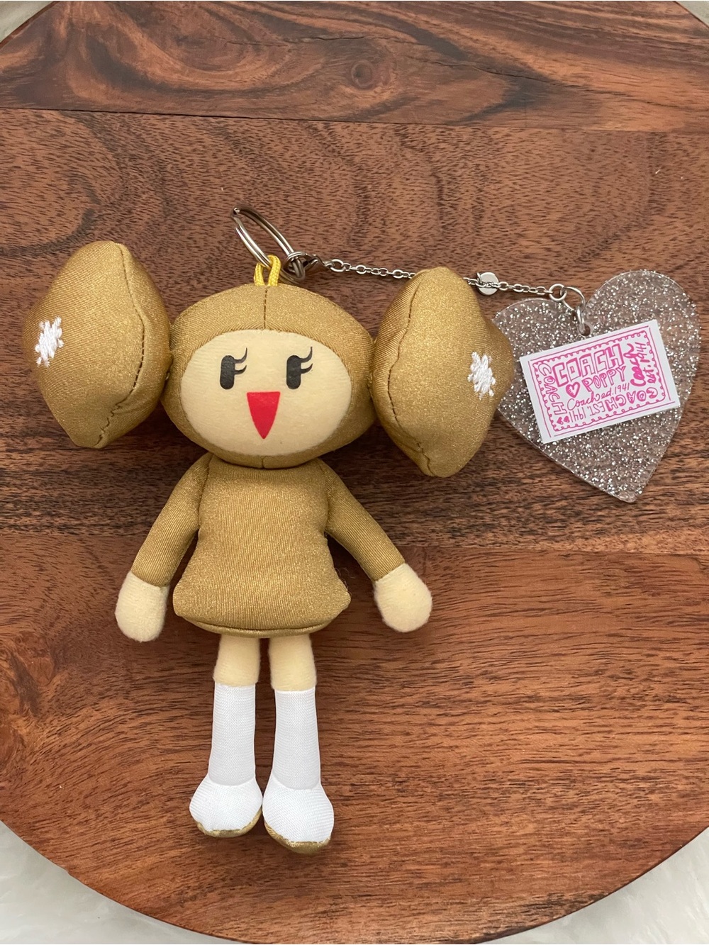 COACH Poppy Chan Goldy Plush Bag Charm - Picture 3 of 7